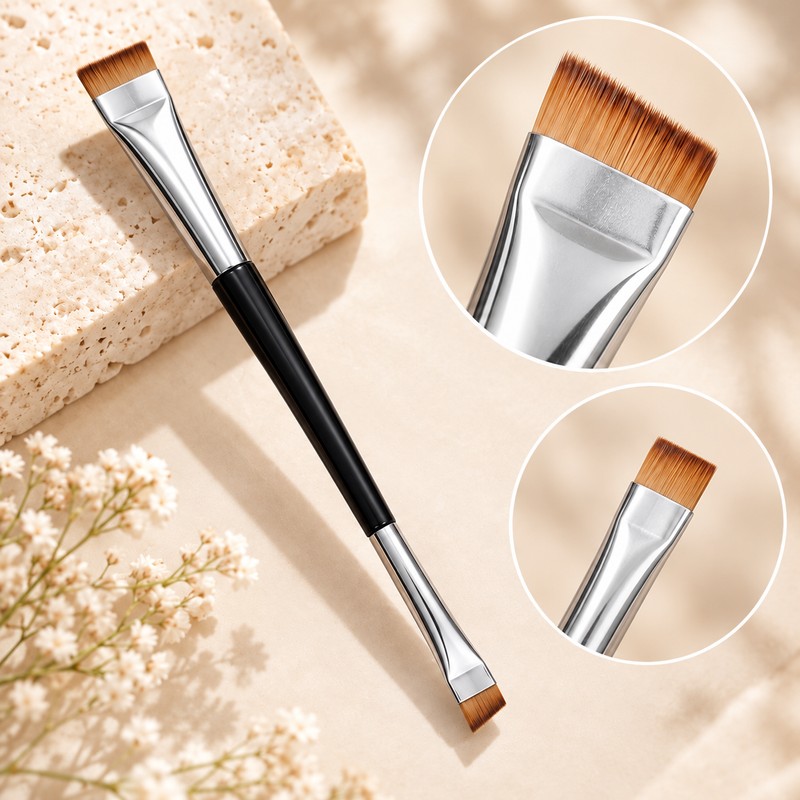 Professional Eyebrow Brush Eyeliner Angled Flat Head Blade Eye Liner
