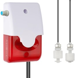 High / Low Water Level Alarm Sensor Detector Not - Overflow, Water Alarm for Sump Pump w/ 120 dB Strobe Siren, Water Leak Sensor,16.4ft Cord, Suitable for Water Tank Aquarium Swimming Pool Basement