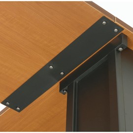 Global Industrial Table Top Connector Bracket, Metal, Black