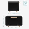 Navaris Bread Box - Metal Bread Bin Storage Tin with