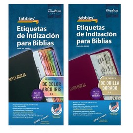 Deluxe Spanish Bible Tab Set Gold + Rainbow Tabs Set & New Testaments