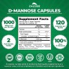 Zazzee D-Mannose, 1000 mg per Serving, 120 Vegan Capsules, 2