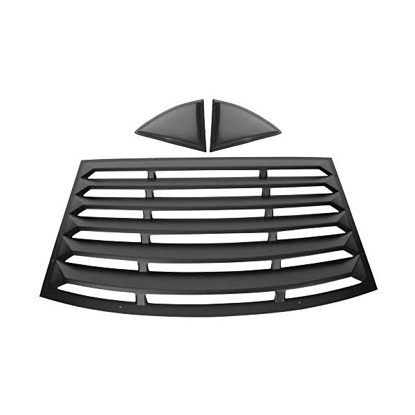 IKON MOTORSPORTS, Window Louver Compatible With 2010-2015 Chevy Camaro, XE