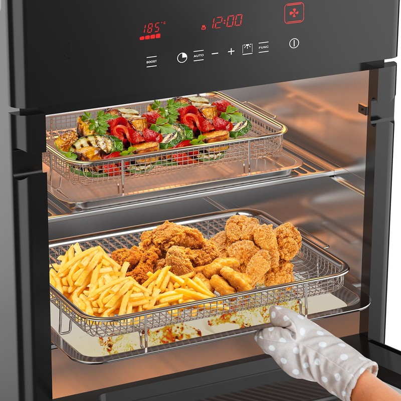 Air Fryer Basket, OPENICE 2 Set Air Fryer Pan and