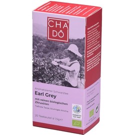 Cha Dô Organic Earl Grey Tea Bags 20 x WFTO (2 x 30 g)