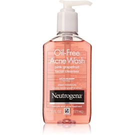 Neutrogena Oil-Free Acne Wash Face Cleanser, Pink Grapefruit 6 oz (Pack of 12)