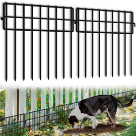 32 Panels Animal Barrier Fence No Dig, 32ft(L) X 13in(H) 1.2in Gap Rabbit Fences Ground Defense Border Small Metal Fencing, Dog Blocker Under Barriers for Garden, Flower Bed, Patio