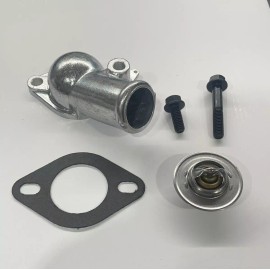 NYRM chevy thermostat Water Neck Housing + Bolts + 180 DEG. BBC 396-454 Zinc Finish