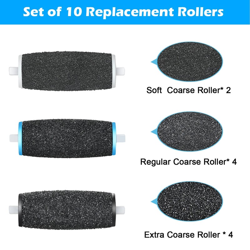 Jorest [10/20 Pcs] Replacement Rollers Refills Compatible with Scholl Velvet