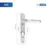 Schlosser Technik Ultra UPVC Door Handle Sprung 92PZ 122mm Screw