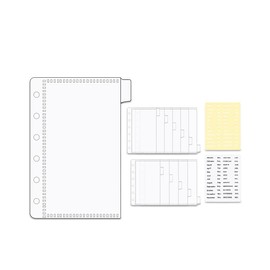 12PCS A7 Binder Pockets Clear Binder Dividers with Tabs and Cash Envelopes for 6-Ring Budget Binder Loose-Leaf Pockets with 2PCS Monthly Tabs Sticker