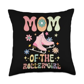 Roller Skating Skater Girl Inline Skate Gifts Roller Skating Skater Girl Mom Throw Pillow, 18x18, Multicolor