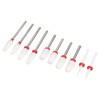 10pcs Nail Art Drill Bits Set Remove Nail Glue Stainless