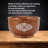 Wooden Rice Bowl Jujube Wood Anti Scald Exquisite Elegant Round