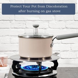 ACTIV CUISINE 9.45 inch Heat Diffuser, Stainless Steel Induction Cooktop Plate for Electric Gas Stove Glass, Induction Adapter with Detachable Handle, Protects Pot Cookware Accessories