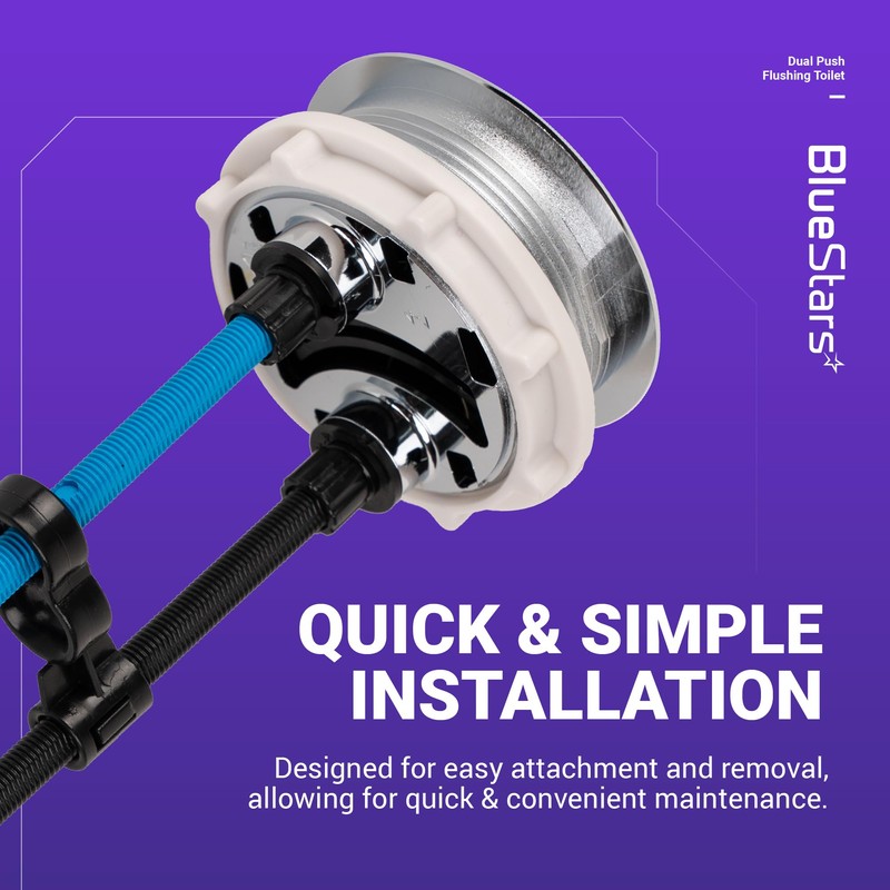 BlueStars Dual Push Flushing Toilet Water Tank Button Replacement with