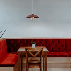 Retro Ceiling Light Pendant Light Metal Lampshade Modern Industrial Vintage Look Lampshade (Rustic Red)