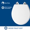 Mayfair Bennett Toilet Seat with Chrome Hinges, Slow Close Wood