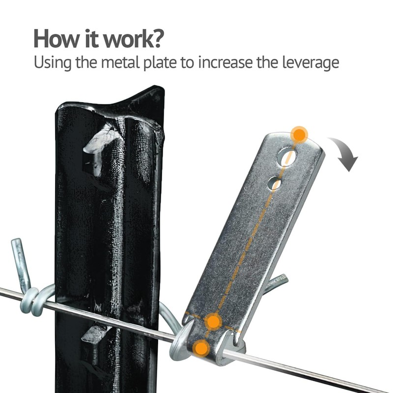 Quantfire Fence Wire Twister for T Post Clips, Barb Wire