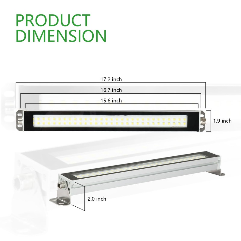 Xapolu Industrial Machine LED Tube Light 12W 1440LM, 17.2In 6500K
