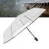 Compact Umbrella Black Transparent Automatic Design Sturdy Structure Travel Umbrella
