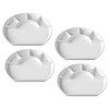 Cinf Divided Compartment Ceramic Plate Set of 4 Sauce Dishes