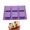 X-Haibei Small 6-Cavity Basic Plain Square Lotion Bar Soap Silicone