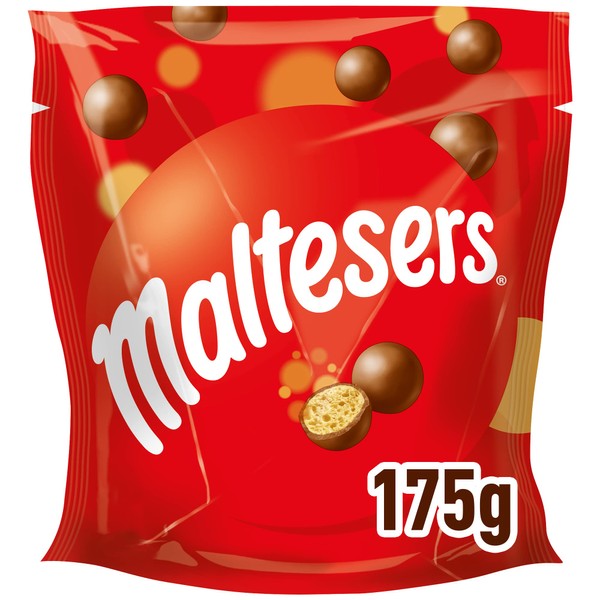 Maltesers Schokokugeln mit luftigem Knusperkern, Schokolade Snack, 1 Packung (1 x 175g)
