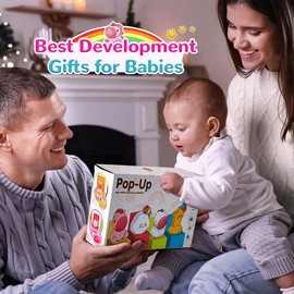 HahaGift Pop Up Toys for 1 Year Old Girls Gifts: Unicorn Cause and Effect Sensory Toy with Push Buttons, Montessori Baby Toys 6-9-12-18 Months, Toddler 1st Birthday Presents