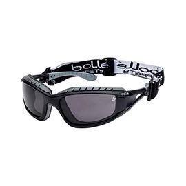 Bolle TRACPSF Tracker Glasses Nylon Frame Anti-Scratch and Fog Lens, Black/Smoke