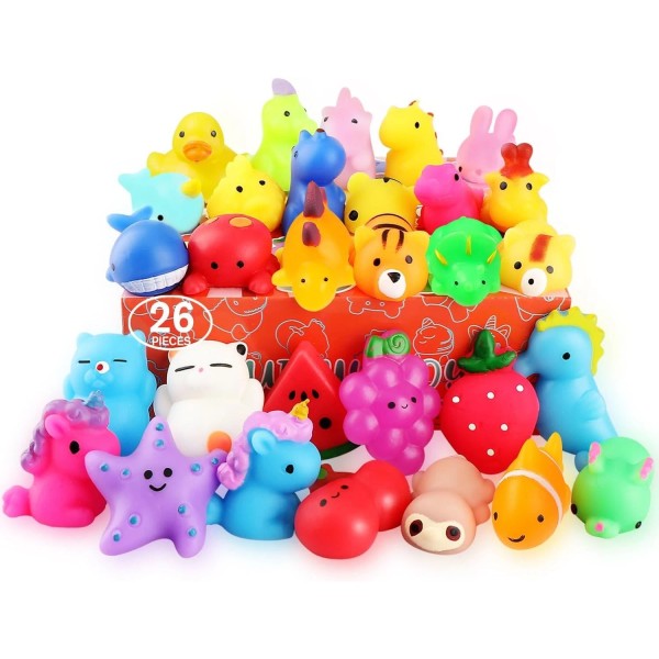 nobasco Squishies, 26 Pack Mochi Squishy Toys - Kawaii Cat