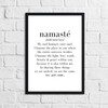 JasonCarlMorgan WinsterCreations Namaste Definition Inspirational Wall Decor Quote Print A5