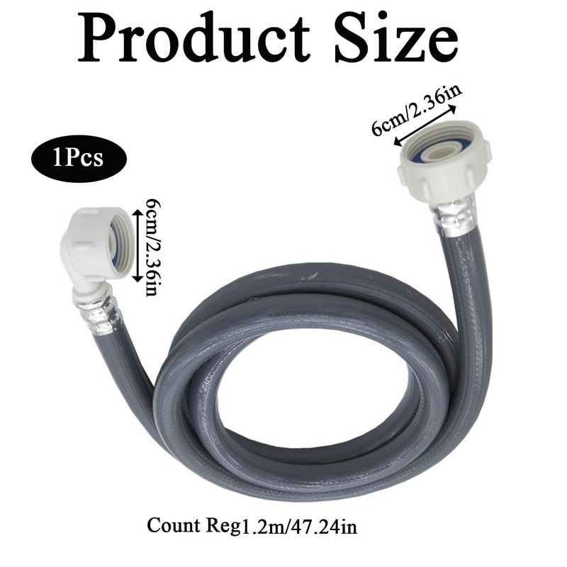 General Washing Machine Hose, 1.2m Washing Machine Water Pipe, Dishwasher