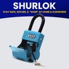 ShurLok SL-600W Numbered Key Storage Combination Lock Box, Blue