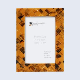 Handicrafts Home 4x6 Decorative Picture Frame Pearlescent Collection Wooden Photo Frame and Collage, Pearlescent Honey