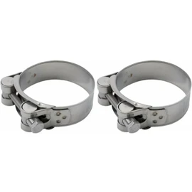 cyclingcolors 2 x Exhaust Clamp Compatible with 68-73 mm Wide 24 mm Stainless Steel A2 AISI304 Silencer Pot Attachment Exhaust Pipe Clamp Collector Connector Motorcycle Car Moped Scooter