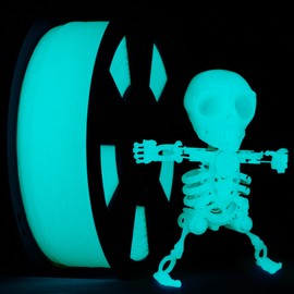 ZIRO PLA Glow Filament 1.75mm, 3D Printer Filament PLA, Glow in The Dark PLA Luminous, Strong Glow Effect 1KG(2.2lbs) Spool, Dimensional Accuracy +/- 0.03mm, Fit Most FDM 3D Printers, Cyan