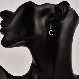 Small Hoop Earrings Dangle Clear Cubic Zirconia Hoop Earrings Dangle Drop Charming Design Double Small Silver Hoop Simple Jewelry Gift for Women