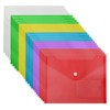Plastic Popper Wallet Folders, 24 Pack, A5 Document Files Foolscap