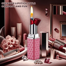 TSQERPFZ Cute Novelty Fun Weird Lighters for Girl, Mini Torch Butane Refillable, Cute Lighters for Women, Cool Lighters for Candles Birthday Gifts BBQ (No Butane Fuel) (#02)