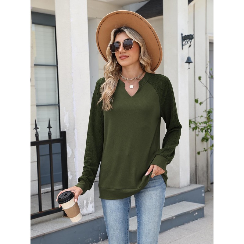 Poetsky Oversized Sweatshirts for Women Notch Neck Loose Fit Cute