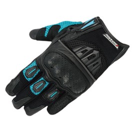 ROUGH & ROAD Motorcycle Protection Air Through Gloves Black/Cyan L RR8425BK/CY3