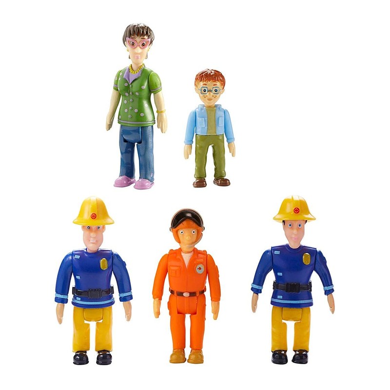 Character Option Fireman Sam 5 Figures Norman, Elvis, Dilys and