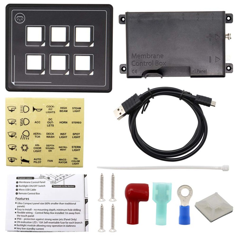 HIMOZEAN 6P Car Switch Panel 12 V 24 V Backlight