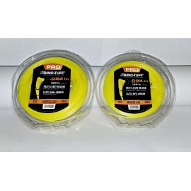 Rino-Tuff ***(Lot Of 2) Rino-Tuff Pro Universal Fit .095 yellow Trimmer Line 125 ft spool*