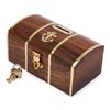 NKlaus 11736 Maritime Money Box Treasure Chest Wood and Brass