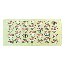 Okutani Corporation Oekaki Series Face Towel, Sushi Shrimp, 100% Cotton