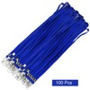 Neck Strap Lanyards - Fushing 100 Pack Blue ID Badge