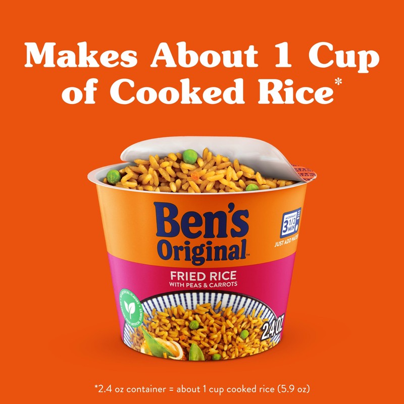 BEN'S ORIGINAL Fried Rice Single Serve Cup, Snack or Side,