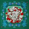 Christmas American Mahjong Set 160PCS 32mm Acrylic Red Back Tiles